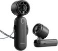 Mini Portable 3-n1 Turbo Hand held/Neck/Desk Personal Fan, 30ft/s [12H Max Cooling], 4000mAh with LED Display, for Everyday Outdoor Travel