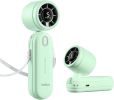 Mini Portable 3-n1 Turbo Hand held/Neck/Desk Personal Fan, 30ft/s [12H Max Cooling], 4000mAh with LED Display, for Everyday Outdoor Travel