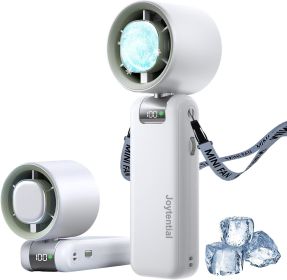 Mini Personal Portable, Turbo Hand Fan with 1-100 Speed Adjustable USB Rechargeable, Powerful Instant Cooling  for Travel, Outdoor (Color: White)