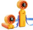 5 Gear Wind Portable Handheld Turbo Fan, Battery Operated, Up to 12 Working Hours