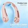 Portable Small Neck, 360° Cooling Personal, 5 Speeds, Hands Free Bladeless, Battery Operated Wearable Fan, Twistable, Rechargeable,