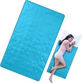 Hot Flashes Cooling Gel Mattress Pad for Bed, Relaxing, Sleep, Adult, Pets, No Water or Electricity Required(Plain,48 x 28 Inch) (Color: Light Blue)