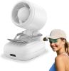 Mini Portable Clip on, 3-in-1 Hands-Free Personal Hat Fan, Battery Powered with 3 Speeds for Hiking, Fishing, Camping, Running, Travel