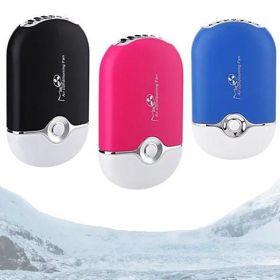 Sleek Design, Portable Air Conditioning feel Cooler, USB Powered Personal Mini Fan (Color: Blue)