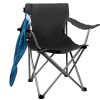Foldable with Detachable Umbrella Armrest Adjustable Canopy Stool with Cup Holder Carry Bag for Camping Poolside Beach Travel  Lawn Chair