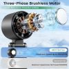 Personal 4-IN-1 Portable Small Handheld Pocket Fan, Ice Cooling Sensation, Rechargeable with Clip, 5 Speeds, 360° Rotatable, Camping Outdoor, Travel