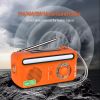 Emergency, Hand Crank Solar; Portable Weather Radio With AM/FM/WB/NOAA; Bright Flashlight; SOS Alarm; Reading Lamp; 2000mAh, Charger, Camping/Outdoor