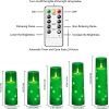 5 Pc with Timer Flickering Flameless LED Candles for Romantic Ambiance Outdoor and Home Decoration Table Acrylic Shell