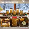 12 Pc Flickering Flameless with Timer LED Candles for Romantic Ambiance for Outdoor and Home Decoration Table/ Area Acrylic Shell