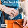 Handheld Portable 4000mAh Rechargeable, 6 Speed Settings, LCD Display, 3-in-1 Foldable Mini Desk Fan with Lanyard