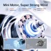 9-Blade Portable, High Speed Turbo Power Air [18H Max Cooling Time], 5 Gear Wind, 5000mAh Rechargeable, Mini Pocket Design Fan