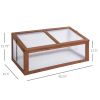 Wooden Cold Frame, Mini Greenhouse with Polycarbonate Board and Solid Wood Frame,