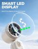 Mini Portable 3-n1 Turbo Hand held/Neck/Desk Personal Fan, 30ft/s [12H Max Cooling], 4000mAh with LED Display, for Everyday Outdoor Travel