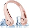 Portable Small Neck, 360° Cooling Personal, 5 Speeds, Hands Free Bladeless, Battery Operated Wearable Fan, Twistable, Rechargeable,