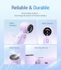 Mini Portable 3-n1 Turbo Hand held/Neck/Desk Personal Fan, 30ft/s [12H Max Cooling], 4000mAh with LED Display, for Everyday Outdoor Travel