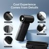 9-Blade Portable, High Speed Turbo Power Air [18H Max Cooling Time], 5 Gear Wind, 5000mAh Rechargeable, Mini Pocket Design Fan