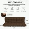Outdoor Cushions 55 Inch, Waterproof 4" Thick Optional Camping Sleeping Pad, Porch Swing Cushion Replacement with Backrest and Ties