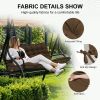 Outdoor Cushions 55 Inch, Waterproof 4" Thick Optional Camping Sleeping Pad, Porch Swing Cushion Replacement with Backrest and Ties