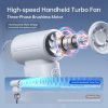 9-Blade Portable, High Speed Turbo Power Air [18H Max Cooling Time], 5 Gear Wind, 5000mAh Rechargeable, Mini Pocket Design Fan