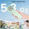 Personal 4-IN-1 Portable Small Handheld Pocket Fan, Ice Cooling Sensation, Rechargeable with Clip, 5 Speeds, 360° Rotatable, Camping Outdoor, Travel