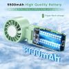 Personal 4-IN-1 Portable Small Handheld Pocket Fan, Ice Cooling Sensation, Rechargeable with Clip, 5 Speeds, 360° Rotatable, Camping Outdoor, Travel