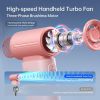 9-Blade Portable, High Speed Turbo Power Air [18H Max Cooling Time], 5 Gear Wind, 5000mAh Rechargeable, Mini Pocket Design Fan