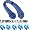 Portable Small Neck, 360° Cooling Personal, 5 Speeds, Hands Free Bladeless, Battery Operated Wearable Fan, Twistable, Rechargeable,