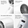 Portable Handheld Turbo Fan, 5000mAh Rechargeable Fan, Up to 28H Runtime, 5-Speed Powerful Airflow