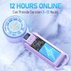 Upgraded Portable Handheld Fan with 60°F Ice Cooling, Up tp 12Hrs Personal Fans Portable Rechargeable