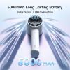 Portable Handheld Turbo Fan, 5000mAh Rechargeable Fan, Up to 28H Runtime, 5-Speed Powerful Airflow