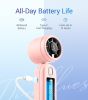 Mini Portable 3-n1 Turbo Hand held/Neck/Desk Personal Fan, 30ft/s [12H Max Cooling], 4000mAh with LED Display, for Everyday Outdoor Travel