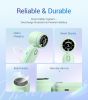 Mini Portable 3-n1 Turbo Hand held/Neck/Desk Personal Fan, 30ft/s [12H Max Cooling], 4000mAh with LED Display, for Everyday Outdoor Travel
