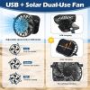Mosquito Net Hat with Fan Built in Wide Brim Fan Solar Hat with Netting and Neck Flap for Men Women Outdoor Fishing