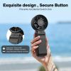 Handheld Portable 4000mAh Rechargeable, 6 Speed Settings, LCD Display, 3-in-1 Foldable Mini Desk Fan with Lanyard