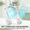 Portable Small Neck, 360° Cooling Personal, 5 Speeds, Hands Free Bladeless, Battery Operated Wearable Fan, Twistable, Rechargeable,