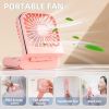 Portable Rechargeable, Mini Handheld, Electric Personal Fan 3000mAh Battery Operated Fan with Lanyard