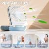 Portable Rechargeable, Mini Handheld, Electric Personal Fan 3000mAh Battery Operated Fan with Lanyard